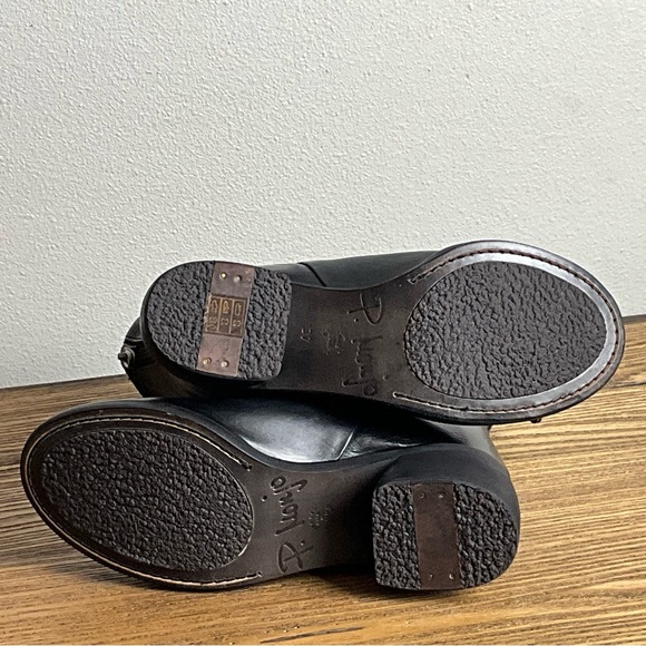 P. Monjo Habanero Black Leather Ankle Boots, New in Box, EU size 37 - Picture 7 of 8